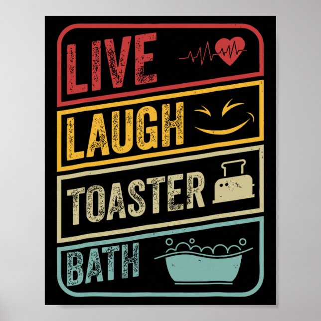 Affiche Retro Live Lauder Toaster Bath Skeleton Funny Hall (Devant)