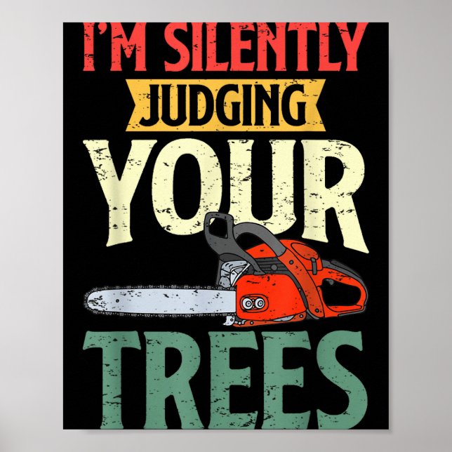 Affiche Retro Logger Lumberjack Arborist Dad Apparel Co. S (Devant)