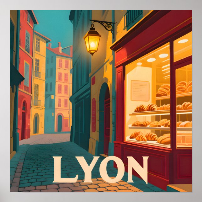 Affiche Retro Lyon : Ville Française (Devant)