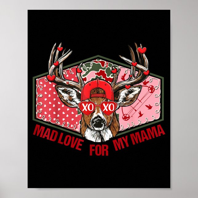 Affiche Retro Mad Love For My Mama Deer Hunting Boys Valen (Devant)