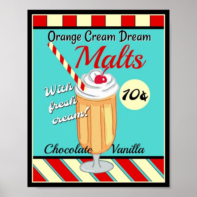 Affiche Retro Malt (Devant)