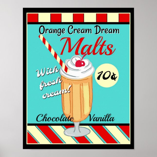 Affiche Retro Malt (Devant)