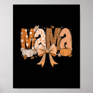 Affiche Rétro Maman Coquette Arcs Léopard Maman Automne Ac