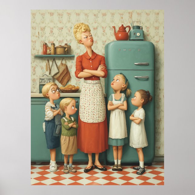 Affiche Retro Maman et les enfants Standoff (Devant)