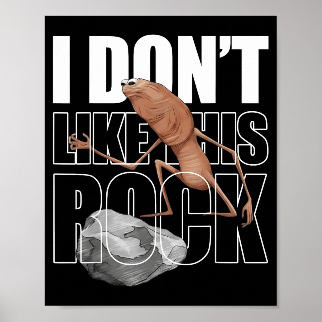 Affiche Retro Marcus The Worm I Don't Like This Rock  (Devant)