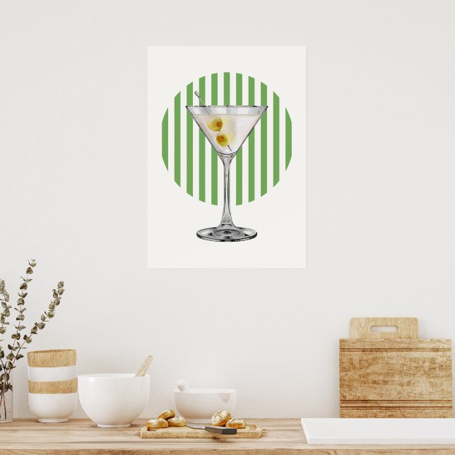 Affiche Retro Martini (Cuisine)