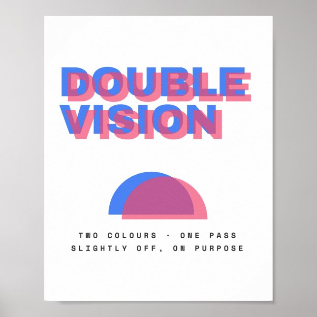 Affiche Rétro Mat Double Vision Illusion Optique (Devant)