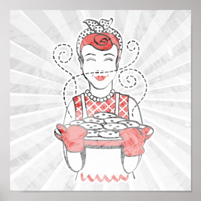 Affiche rétro ménagère (Devant)