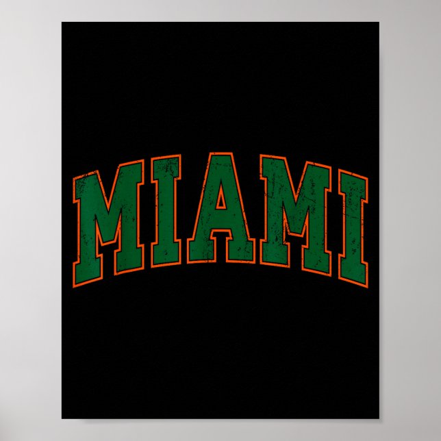 Affiche Retro Miami Florida Tee Men Women And Kids  (Devant)