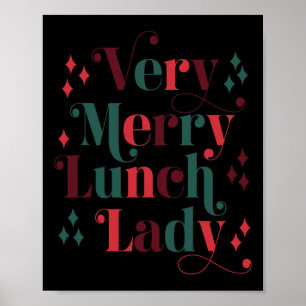 Affiche Retro Mid Century Moderne Noël Très Joyeux Déjeune