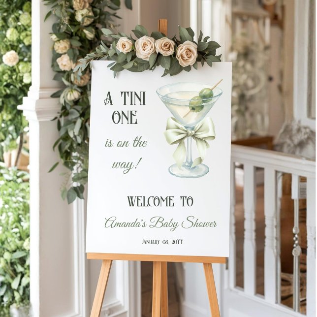 Affiche Retro Minimalist A Tini One Martini Baby Shower (Créateur téléchargé)