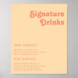 Affiche Rétro moderne   Orange Cream Signature Boissons Si