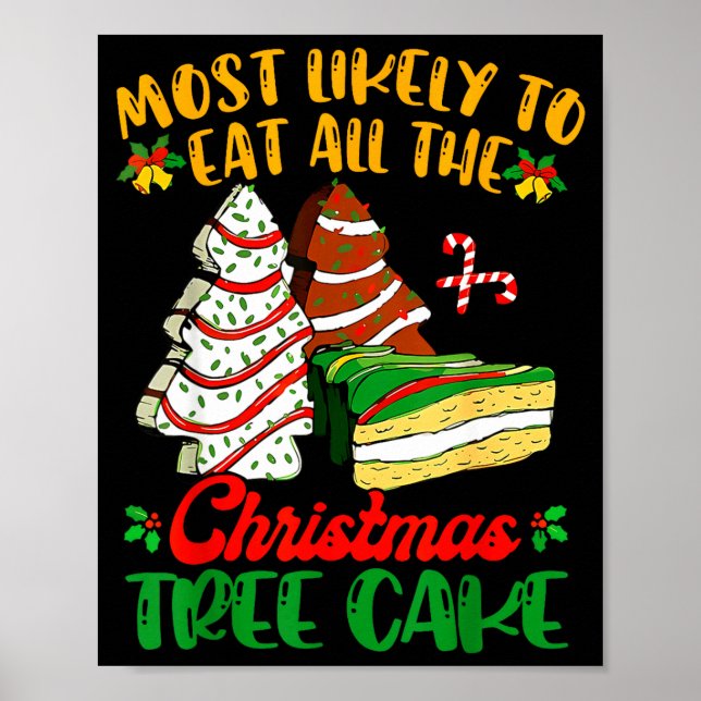 Affiche Retro Most Likely To Eat All The Christmas Tree Ca (Devant)