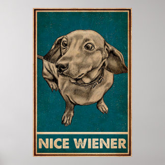 Affiche Retro Nice Butt Dachshund chien citations amusante