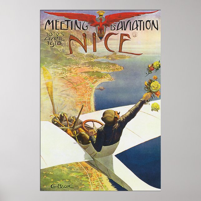 Affiche Retro Nice France from above (Devant)