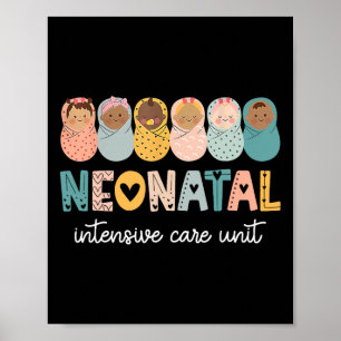 Affiche Retro Nicu Nurse Shirt Neonatal Intenatal Care Uni