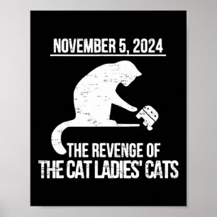 Affiche Rétro Novembre 5 Cat Kamala Harris Pour Président