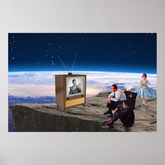 Affiche Retro Nuclear Family Poster: Mid-Century Space Art (Devant)