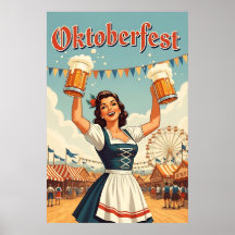 Retro Oktoberfest Art - Bière & Célébration
