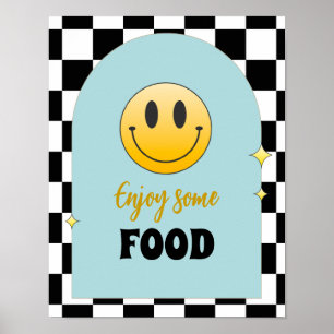 Affiche Retro One Happy Dude Birthday Profitez d'un signe