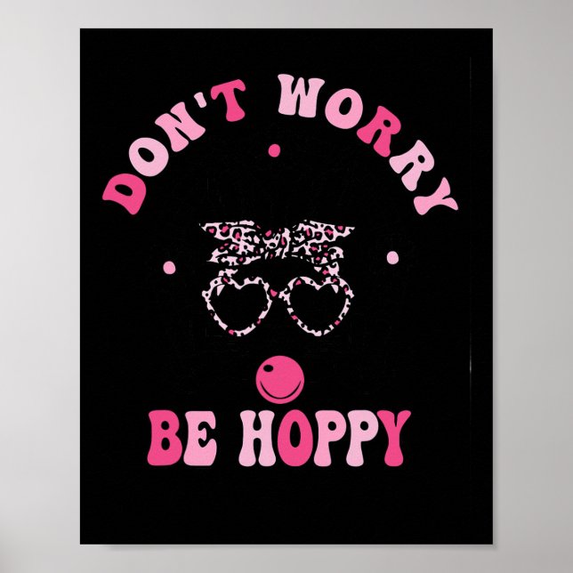 Affiche Retro Pâques Ne Vous Inquiétez Pas Être Hoppy mign (Devant)