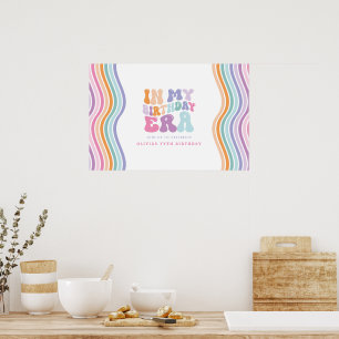 Affiche Retro pastel coloré époque d'anniversaire moderne