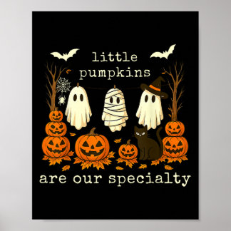 Affiche Retro Petits Citrouilles Sont Notre Spécialité Pou