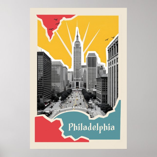 Affiche Retro Philadelphie (Devant)