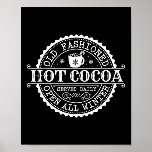 Affiche Retro Pôle Nord Vieux Décor de cacao Chaud Me Café