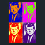 Affiche Retro Pop Art JFK John F. Kennedy<br><div class="desc">Image numérique de l'ancien président américain John F. Kennedy Pop Art - Histoire et politique américaines Affiches</div>