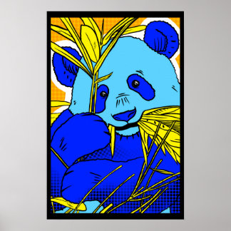 Affiche Retro Popart Panda