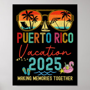 Affiche Retro Porto Rico Vacation 2025 Matching