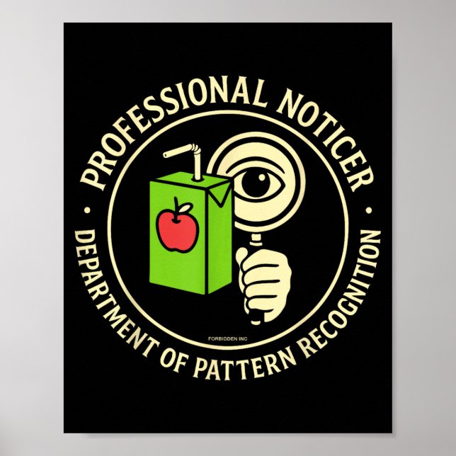 Affiche Retro Professional Noticer Department Of Pattern R (Devant)