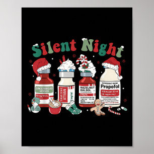 Affiche Retro Profol Nuit Silencieuse Infirmières de Réani
