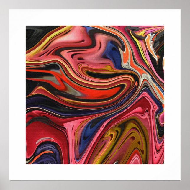 Affiche Rétro psychédélique (Devant)