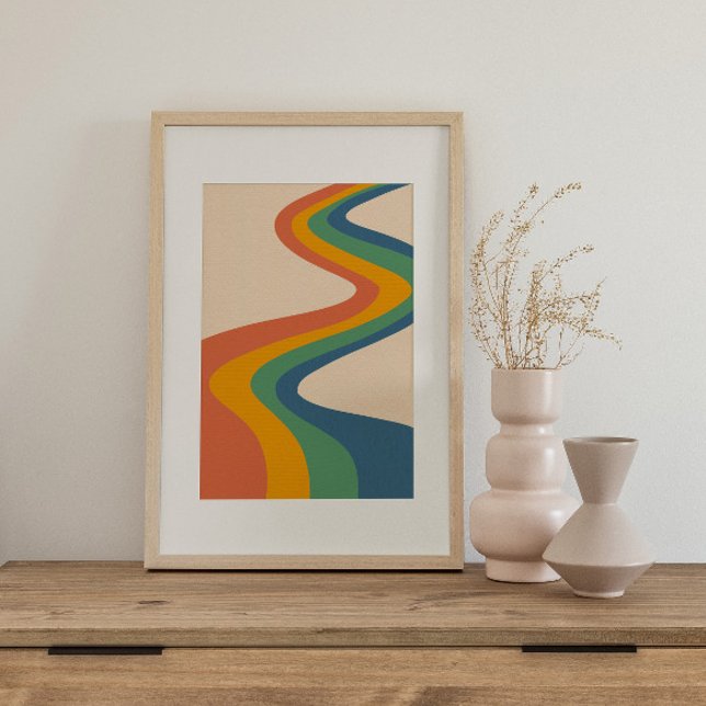 Affiche rétro psychédélique colorée groove (Créateur téléchargé)
