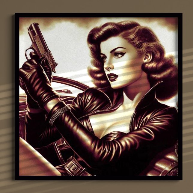 Affiche Retro Pulp Woman (Créateur téléchargé)