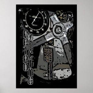 Affiche Retro Racing Oldtimer Détails Design graphique