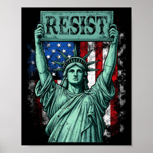 Affiche Rétro Résiste Pas à Mon Président Anti-trump 