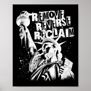 Affiche Retro Reverse Revenir à la manifestation pour la l