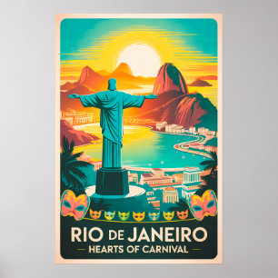 Affiche Retro Rio - Christ le Rédempteur