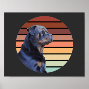 Affiche Rétro Rottweiler