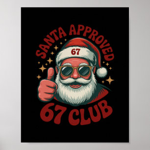 Affiche Retro Santa Approuvé 67 - Clic Noël 67 Meme
