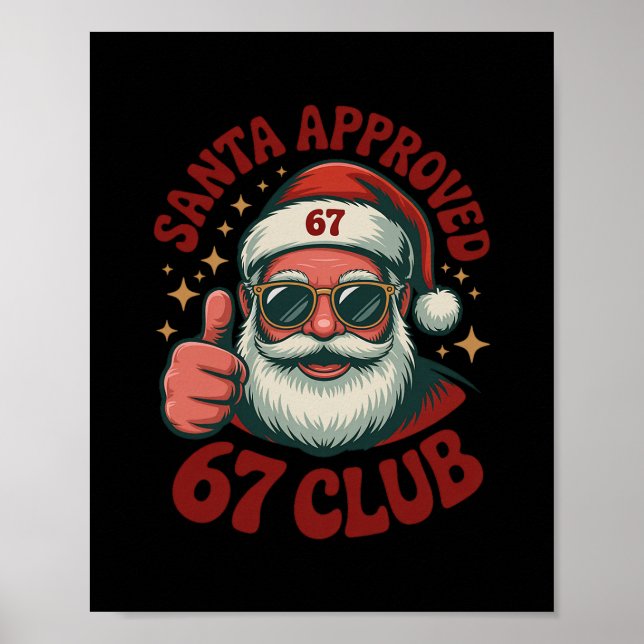 Affiche Retro Santa Approuvé 67 - Clic Noël 67 Meme  (Devant)
