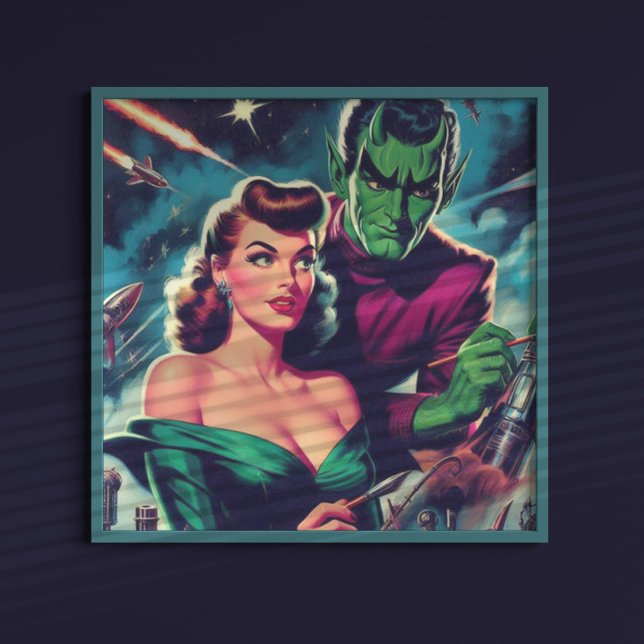 Affiche Retro Science Fiction Pin-up (Créateur téléchargé)