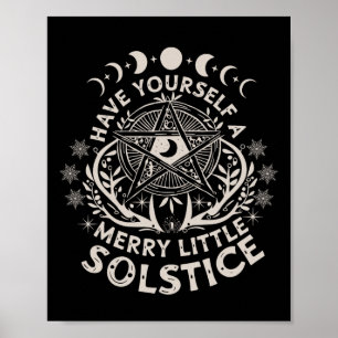 Affiche Rétro Se Faire Un Joyeux Petit Solstice Yule H