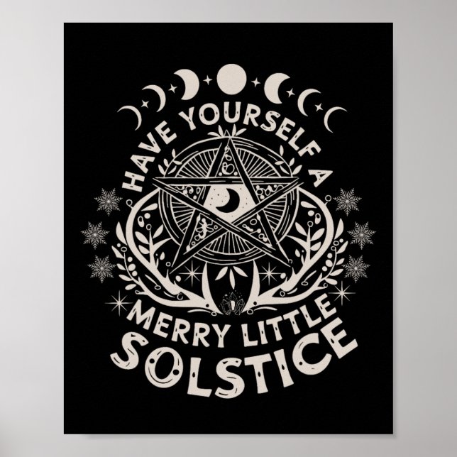 Affiche Rétro Se Faire Un Joyeux Petit Solstice Yule H (Devant)