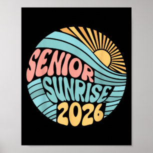 Affiche Retro Senior Sunrise 2026 Aînés De Cl Graduation