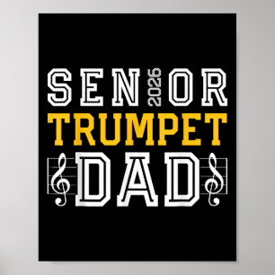 Affiche Retro Senior Trumpet Dad 2026 Marching Band Cl Of