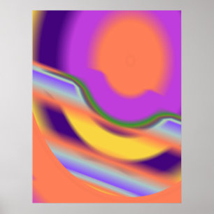 Affiche Rétro-set de métal liquide moulé D (018)